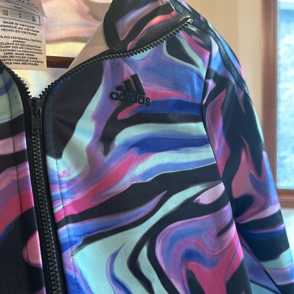 Girls. Size 7/8. Adidas. Jacket. Like new! Fun colors! - Picture 3 of 3